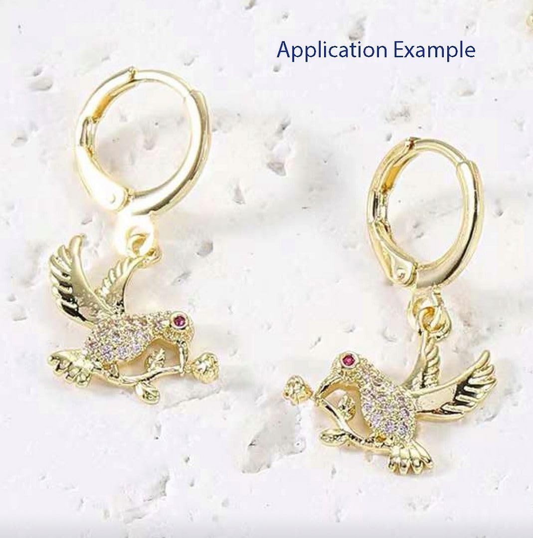 100pcs Yellow Gold Plated Earring Findings