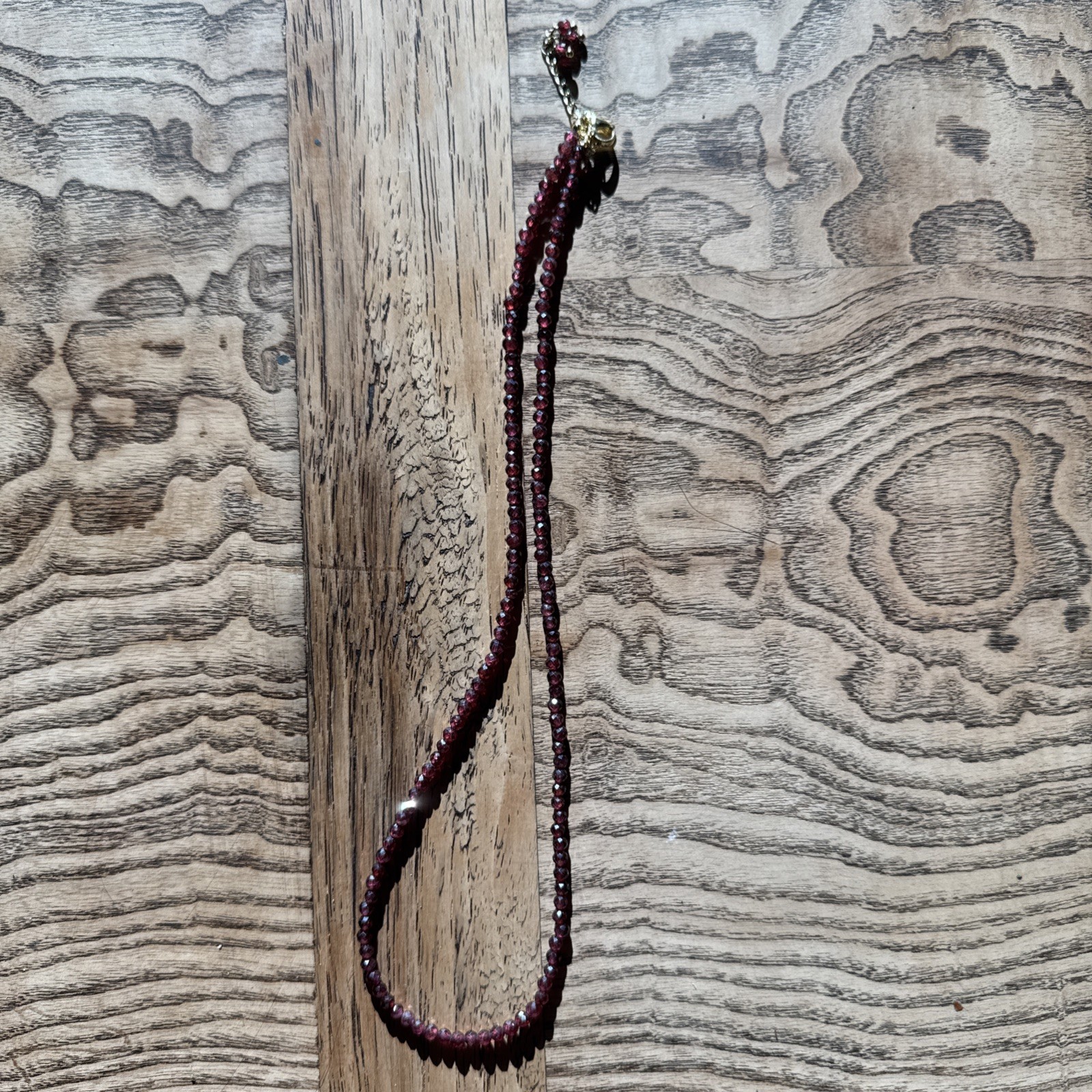 40cm/17.76in 3mm Wine Red Garnet Bead Necklaces