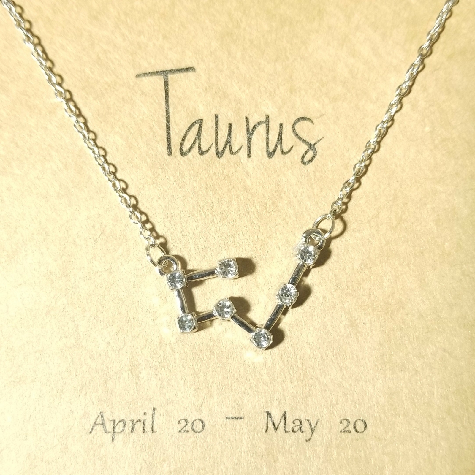 N011 Silver Tone Trendy Shiny Star Zodiac Sign 12 Constellation Pendant Necklace