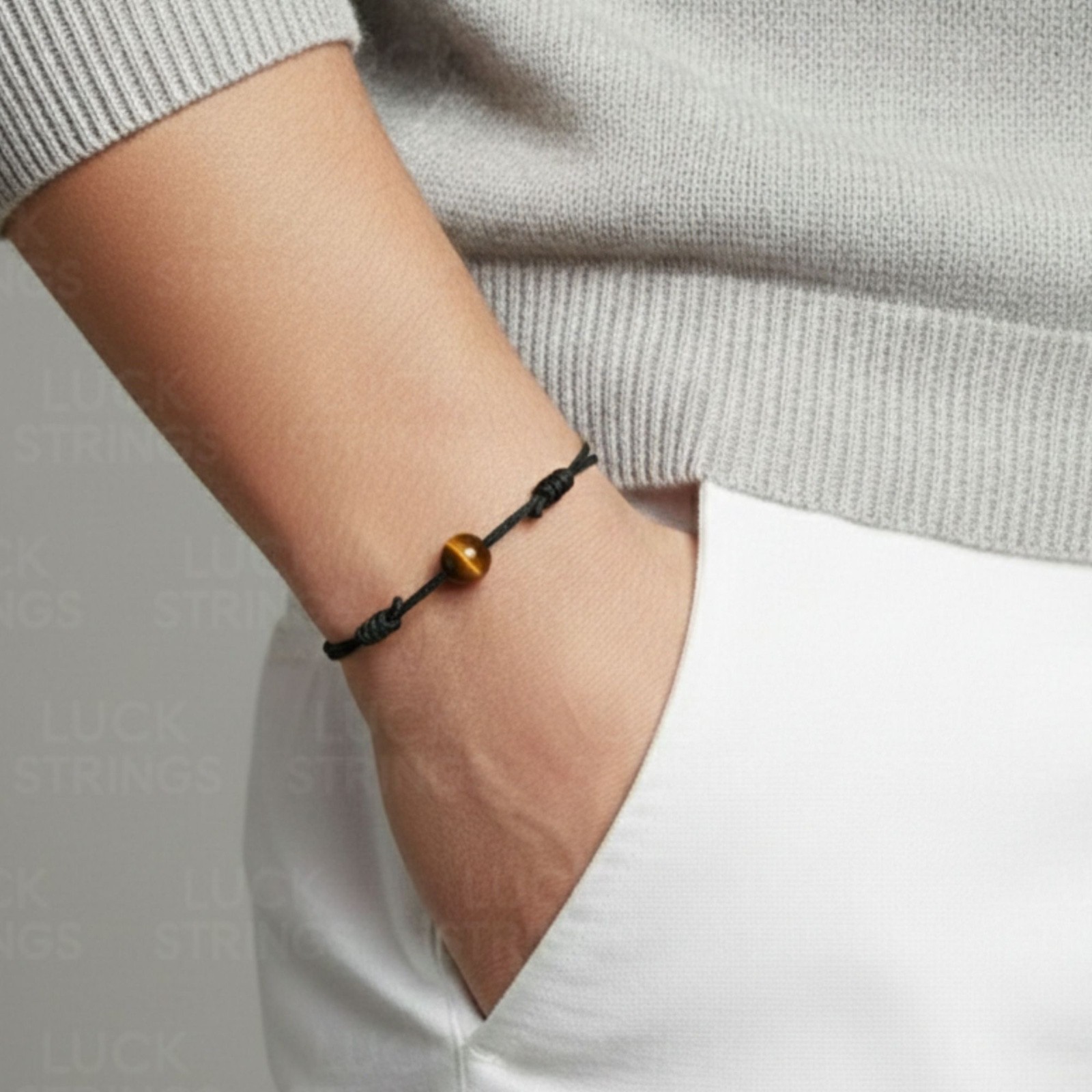 Premium Tiger’s Eye Bracelet – Adjustable, Healing & Protection, Unisex Gift