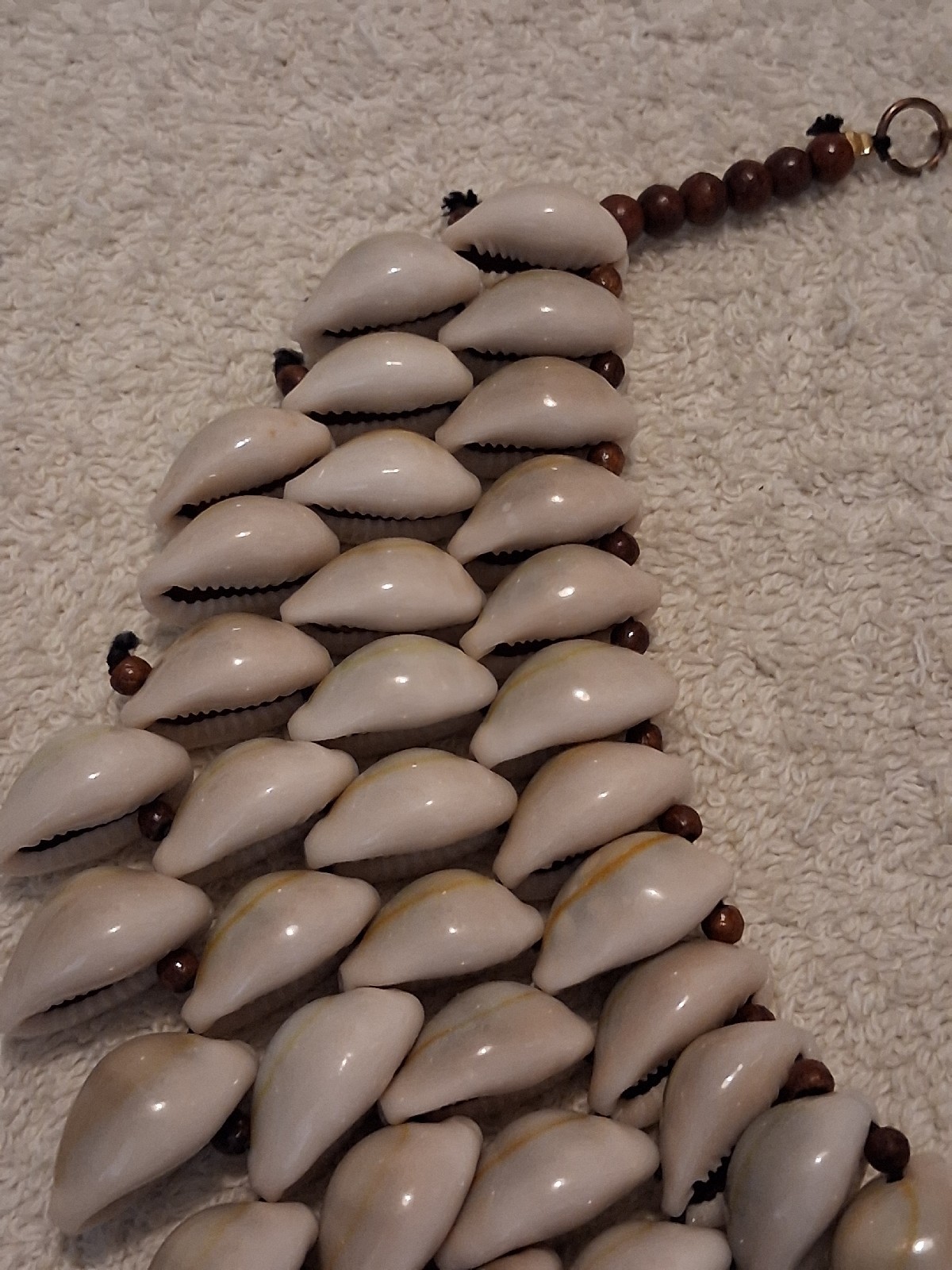 Statement Layered Cowrie Shell Bib 16″- 18″ Necklace By Natasha