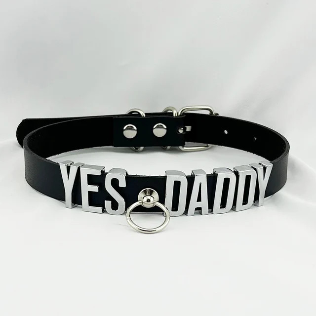 Collar BDSM Gift Pu Leather Custom Choker Necklace Punk DIY Chocker Party Y7