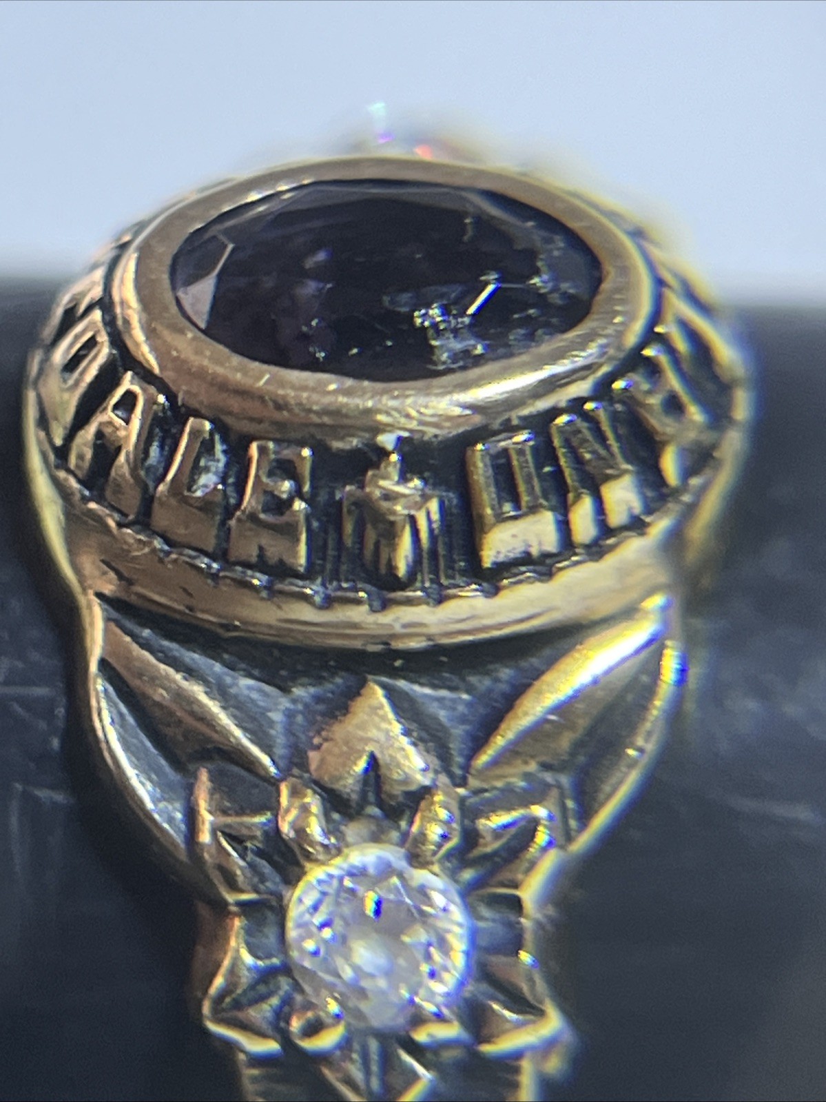 Oval Birthstone High School Class Ring Graduation Size 5 Stamped 10k(See Photos)
