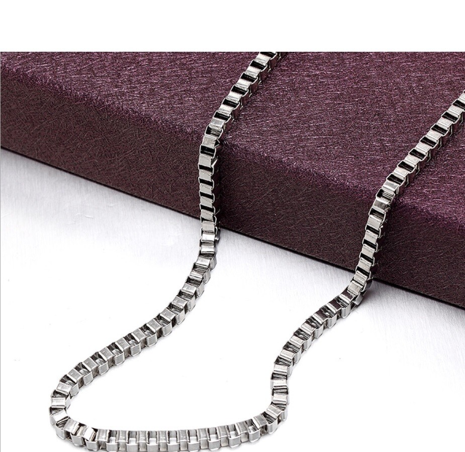 Solid 925 Sterling Silver Tarnish-Resist 1.2mm wide 16~32inch Box Chain Necklace