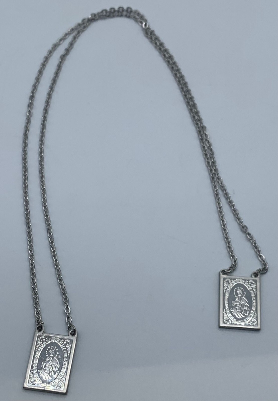 stainless steel scapular necklace
