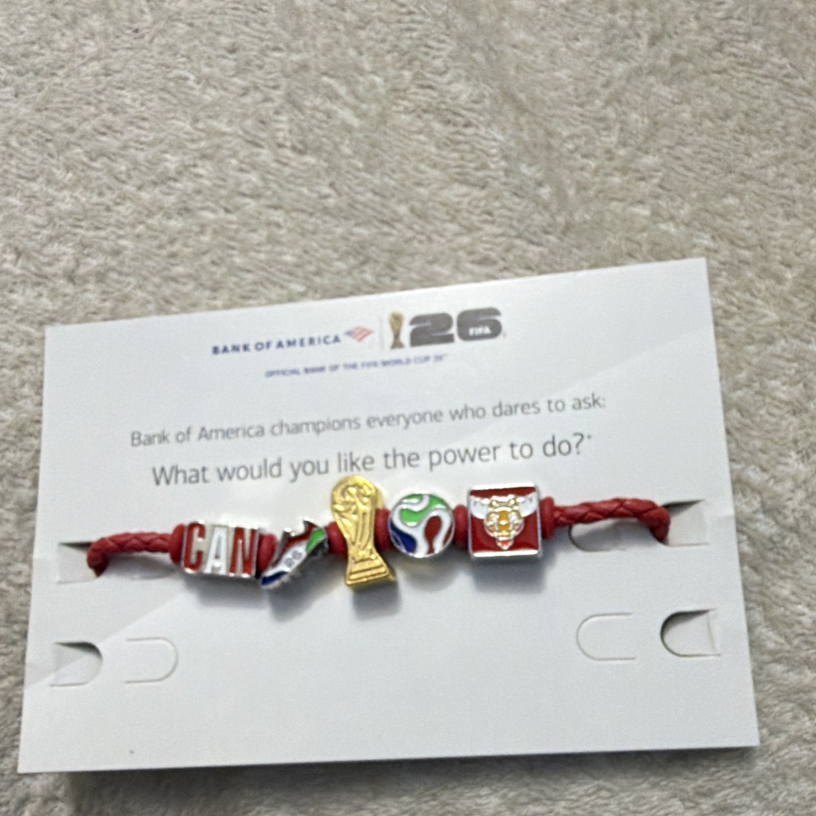 Canada World cup Charm Bracelet