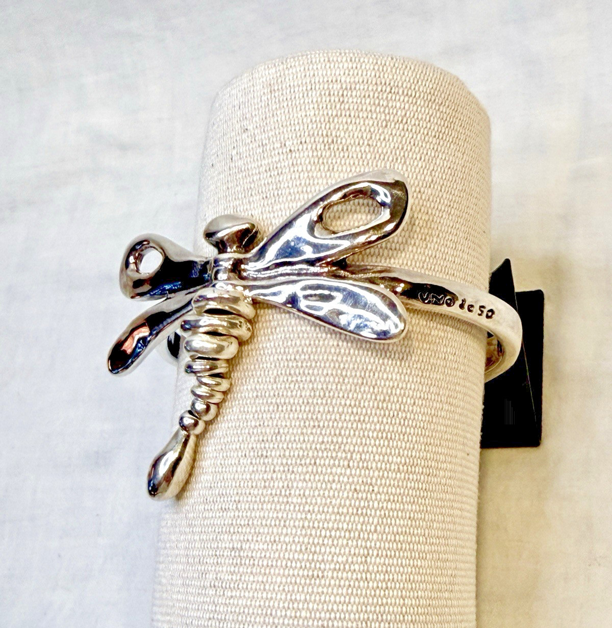 UNOde50 Bangle Cuff Bracelet with Dragonfly Size L