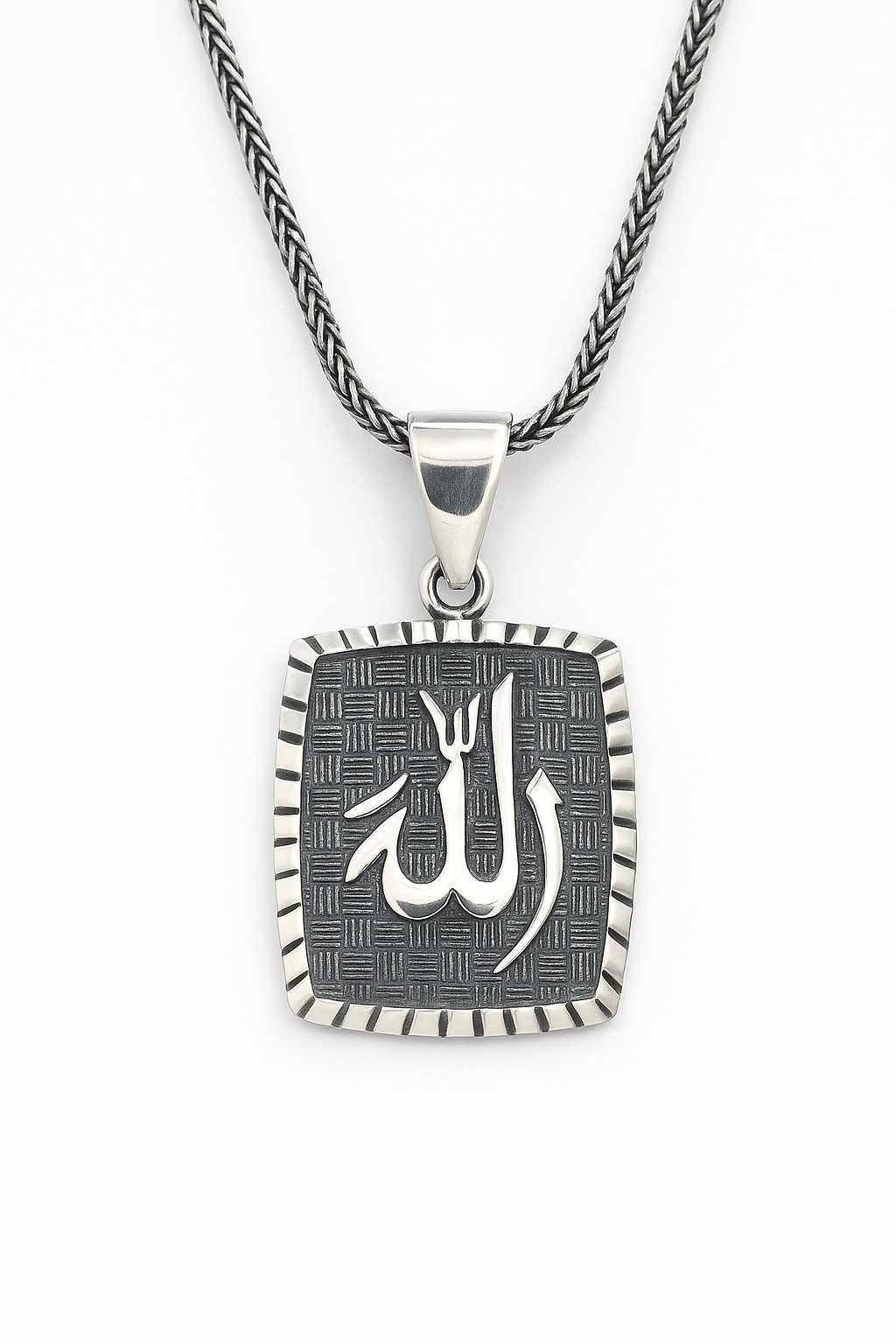 Allah Name Pendant 925 Sterling Silver Muslim Necklace Islamic Jewelry For Gift