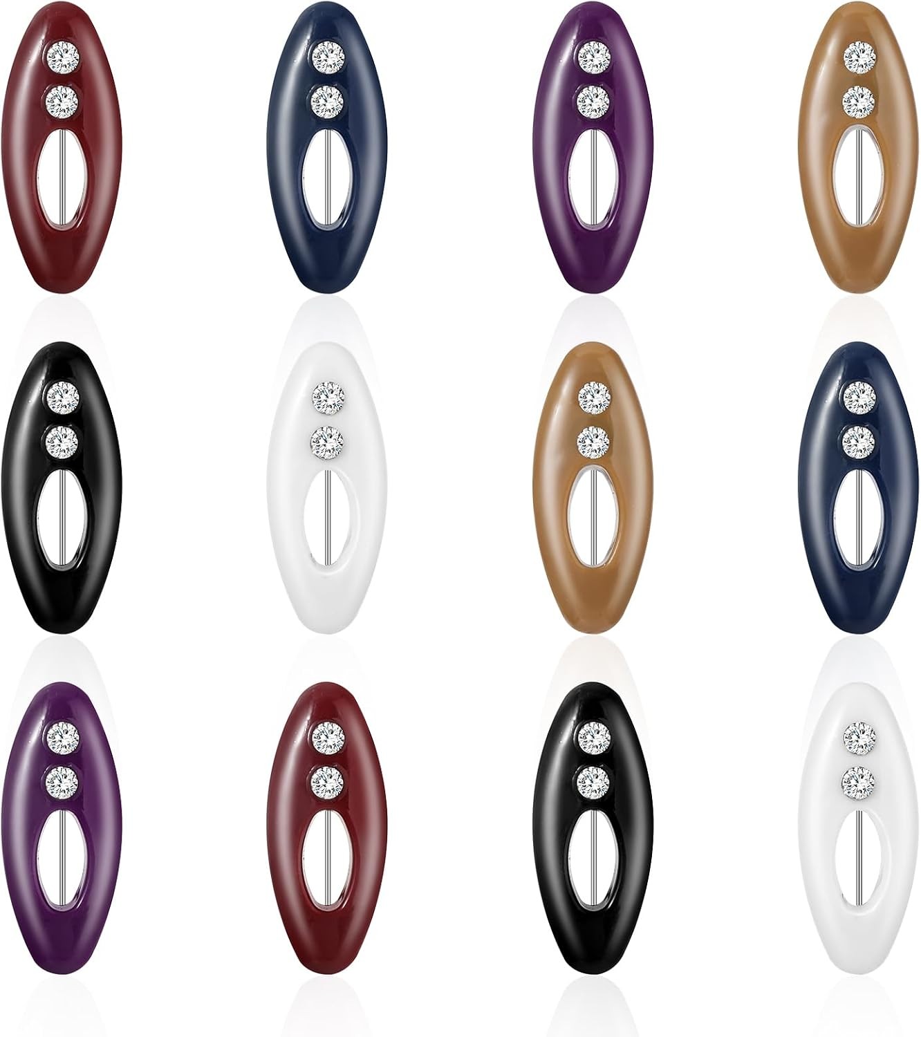 12Pcs Hijab Pins Clips for Women Colorful Scarf Safety Multicolor