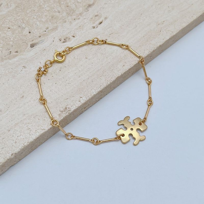 New Tory TB Logo Chain Bracelet In Gold Size: 18 cm