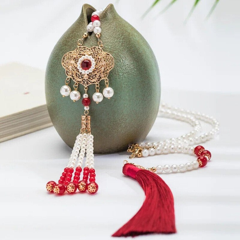 Ancient Chinese Necklace Accessoreis Chain Long Hanfu Dress Decorative Jewelry