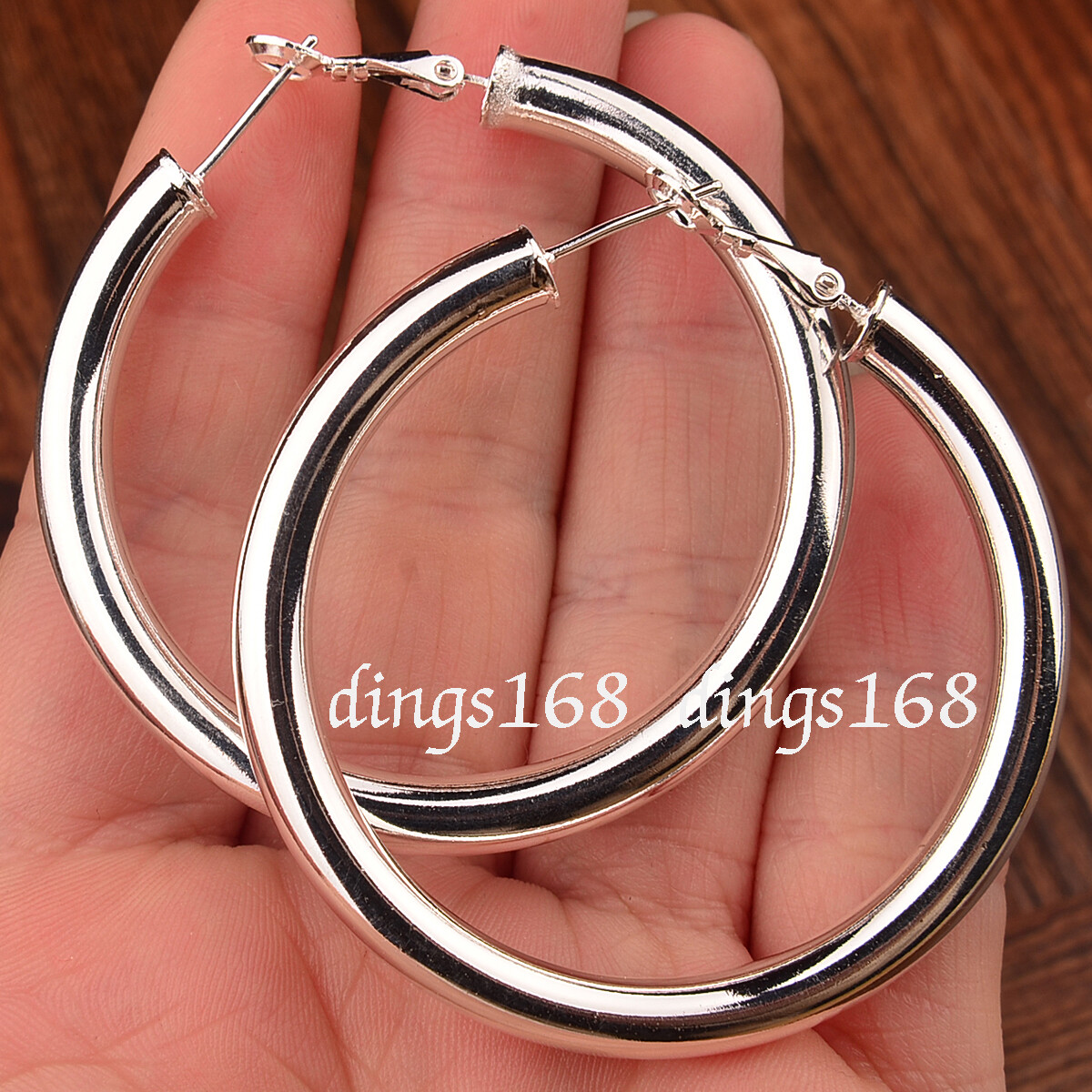 Ladies 925 Sterling Silver Classic Nickle-Free Tube Hoop Earrings Many Sizes T6