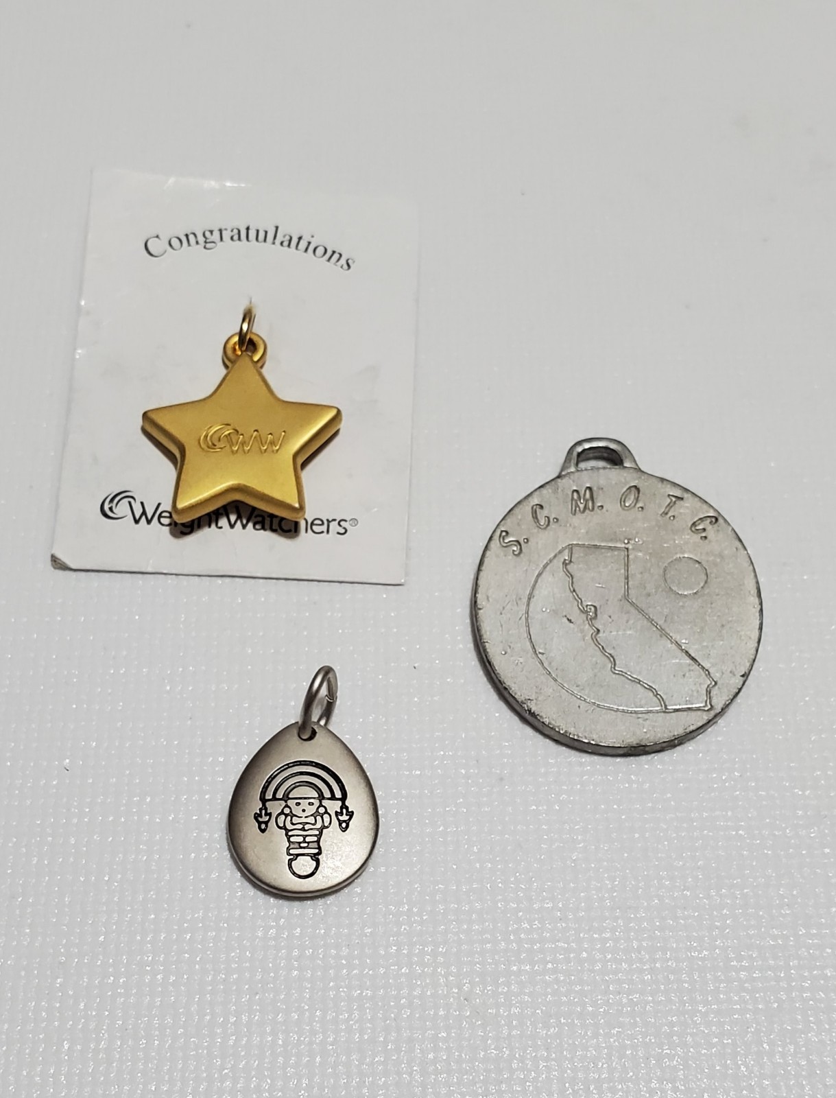 Metal Pendant Lot, H. Stern El Tumi Pewter, Weight Watchers Gold Tone Star, Misc