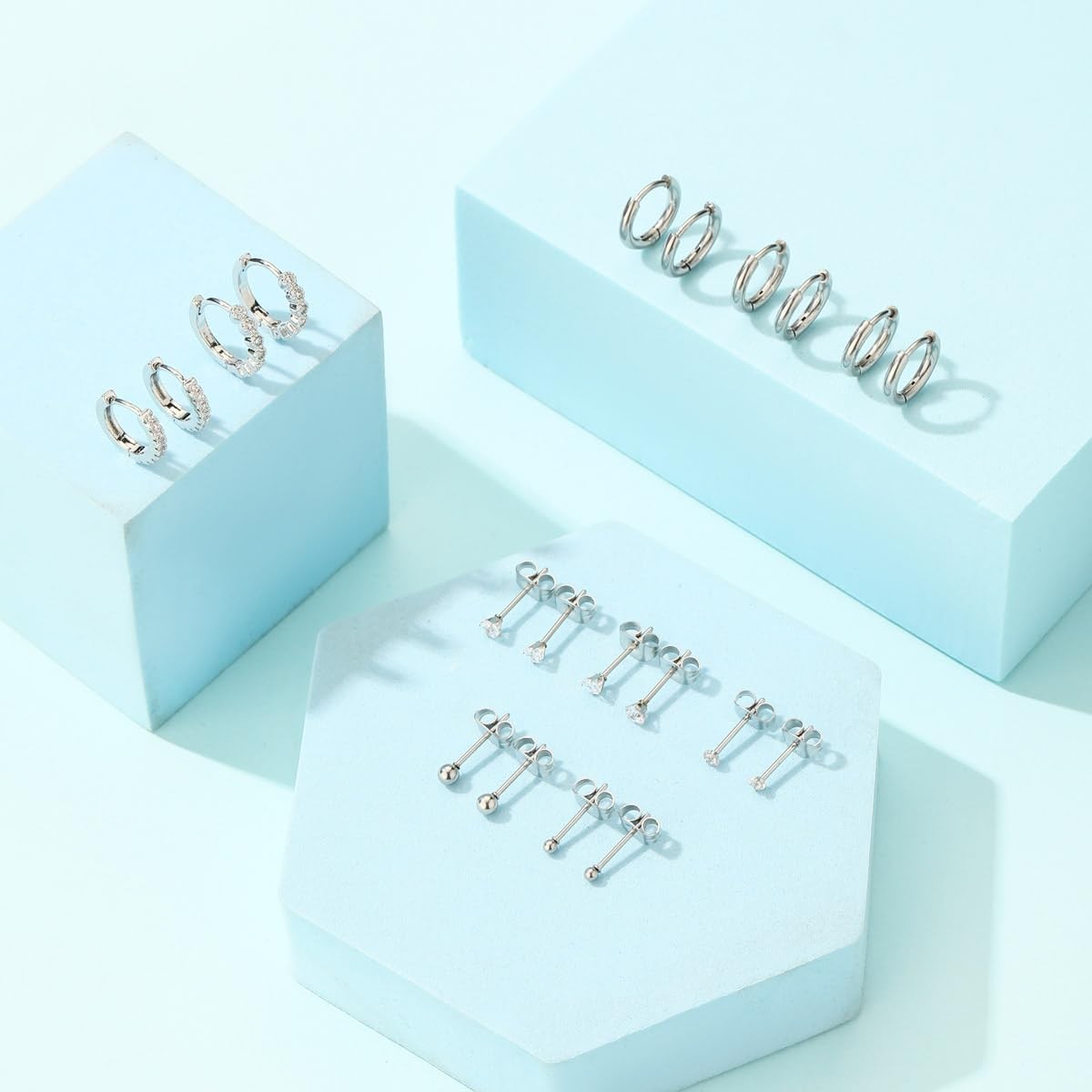 Hypoallergenic Silver Helix Earrings for 10 millimeters, 10 Paris