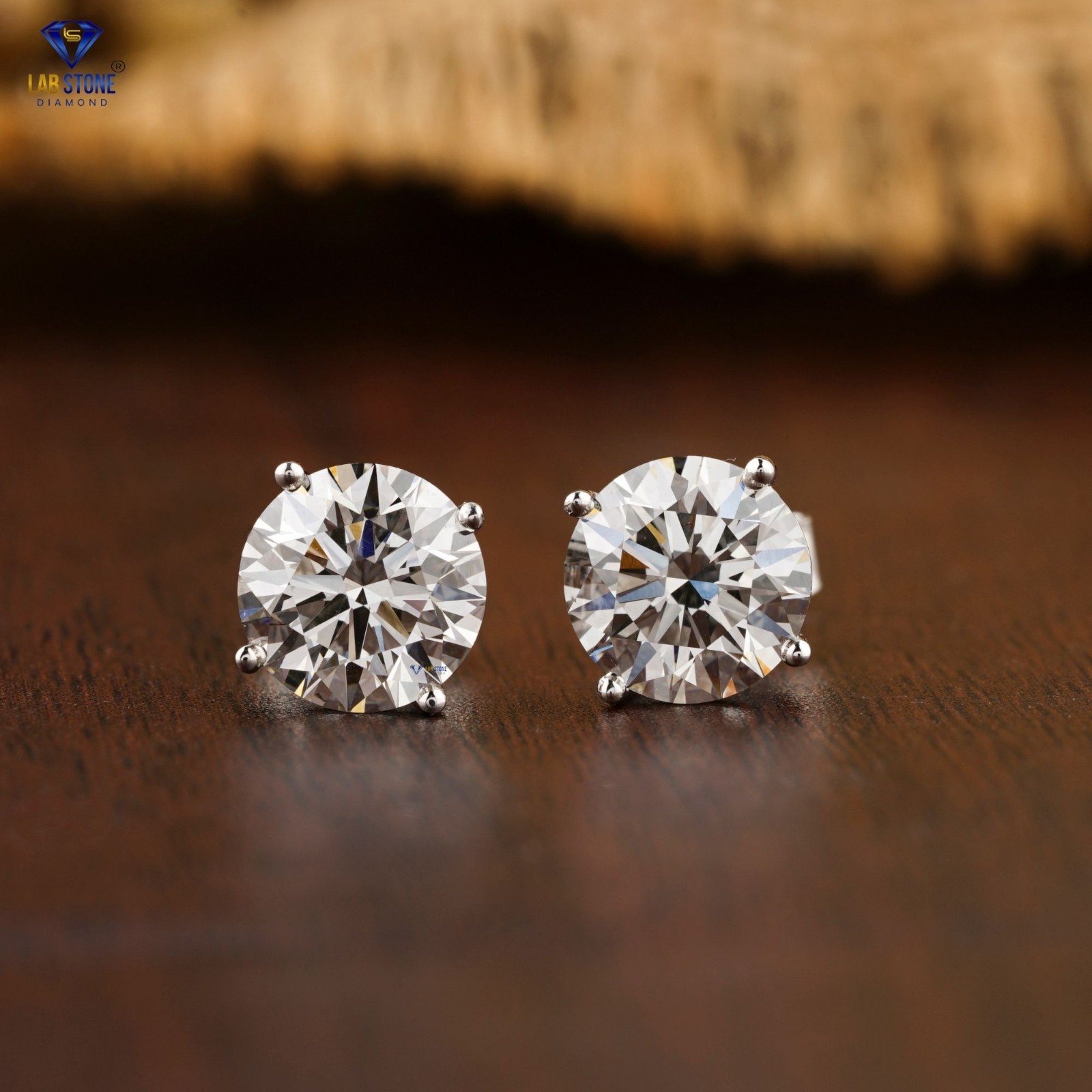 Women’s Round cut Moissaniet Diamond Earring in 925 silver 0.97ct TDW