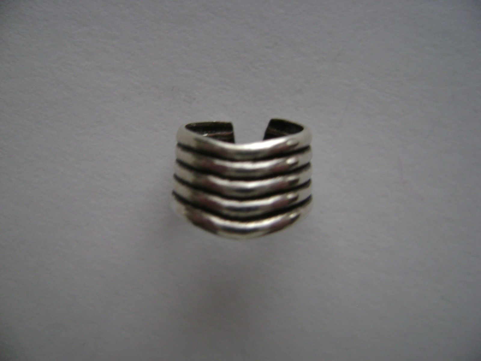 Sterling Silver 5 Solid Band Chevron Design Ear Cuff Earcuff New