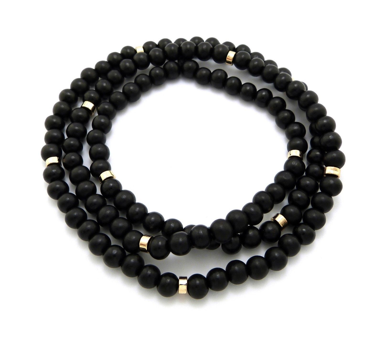 Hip Hop Unique Good Quality Wood w/ 8mm 36″ Wooden Beads Chain Necklace