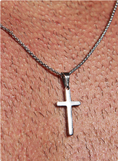 SMALL CROSS CHRISTIAN FAITH PRAY Pendant On 22″ 925 Sterling Silver Necklace Men
