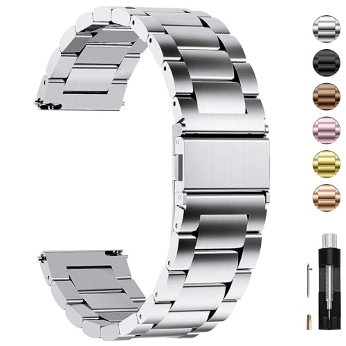 Stainless Steel Watch Band 16mm 18mm 19mm 20mm 22mm 22mm(see diagram) Silver