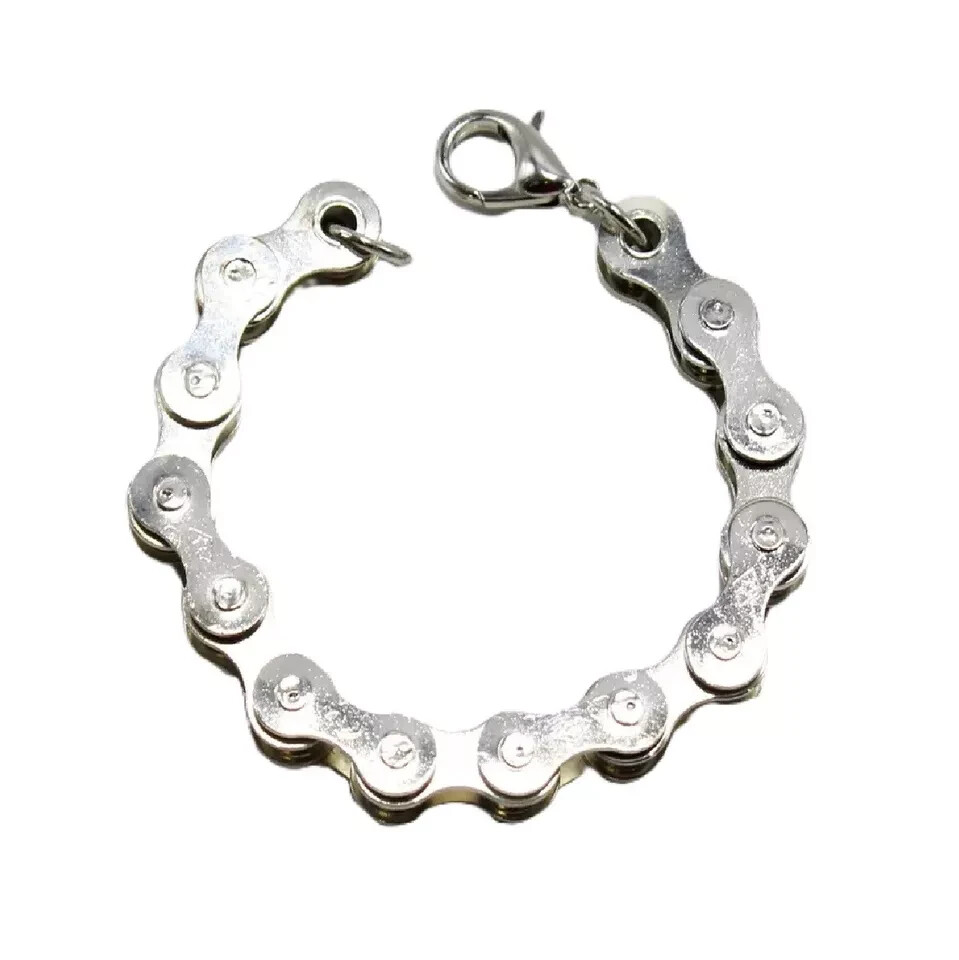 Retro Metal Motorcycle Bike Chain Bracelet Chrome Punk Biker Jewelry