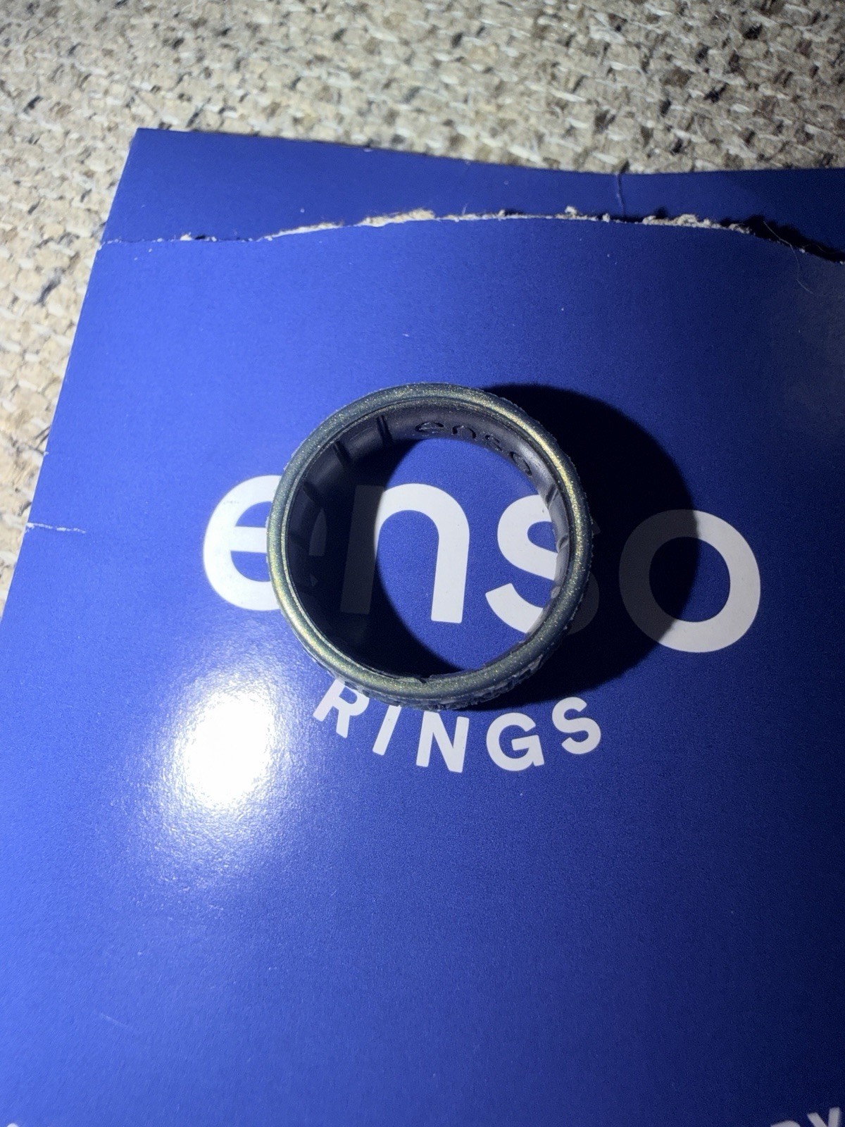 Enso Premium Silicone Royal Black Band Ring Size 7 Sizable Fashion