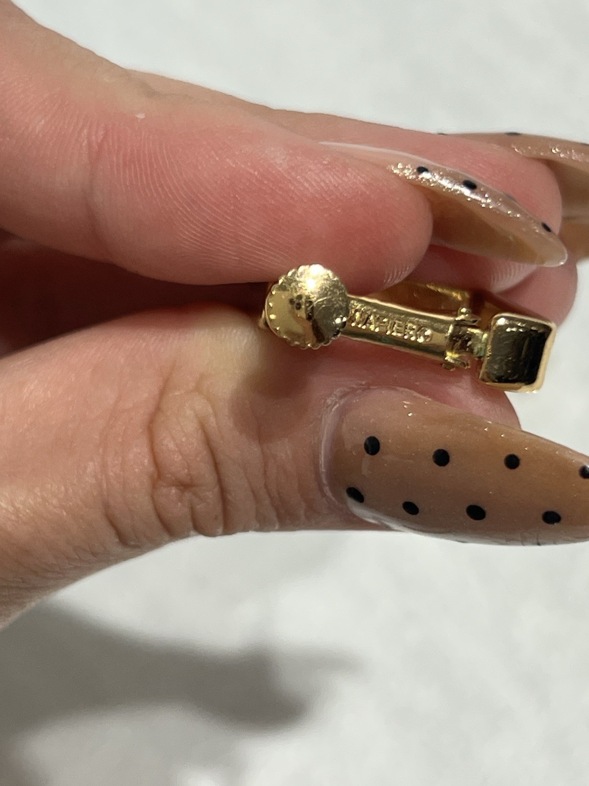 Vintage Napier Gold Tone Square Clip On Earrings Screw Back Geometric