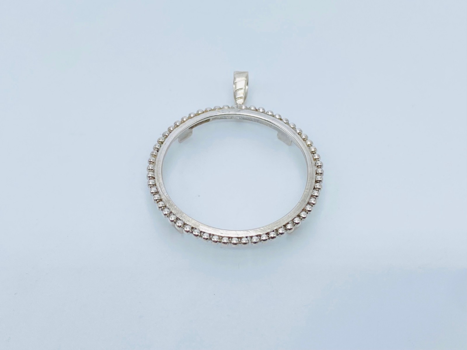 925 Solid Sterling Silver Round Pendant Blank Bezel Holder Coin Handmade