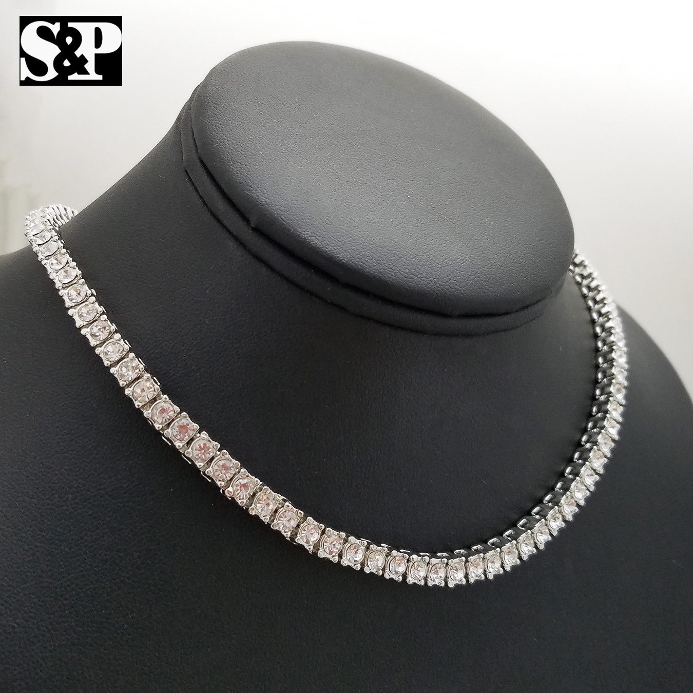 TEE GRIZZLEY HALF MAN HALF BEAST & 16″ Full Iced Cuban & Tennis Choker Chain Set