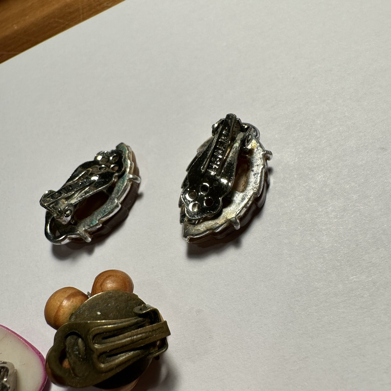 Lot of 3 Clip On Earrings – 1 Signed Lisner