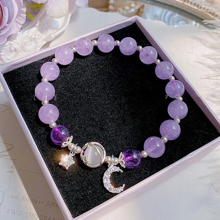 1pc Crystal Bracelet Minimalist Moonlight Natural Versatile Bracelet for Women