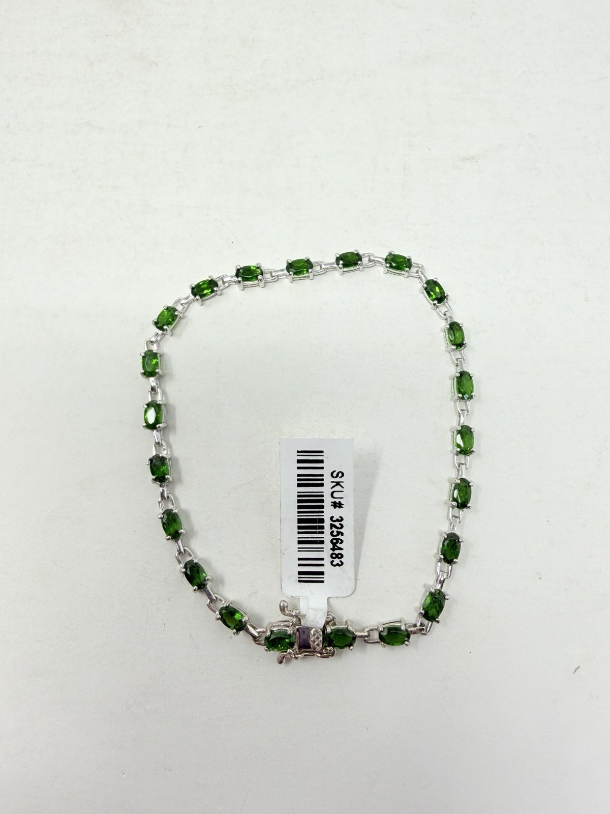 Shop LC Russian Diopside Platinum Over Sterling Silver Tennis Bracelet 8.00 In