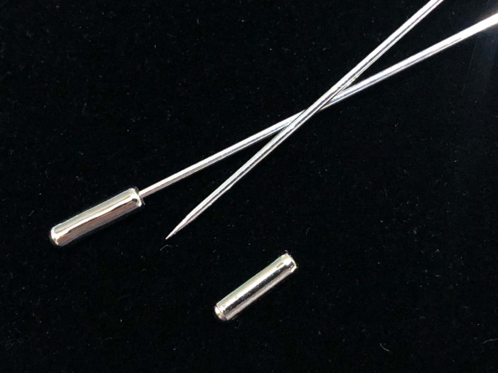 Long Handmade Silver hatpin – 15cm/6inches