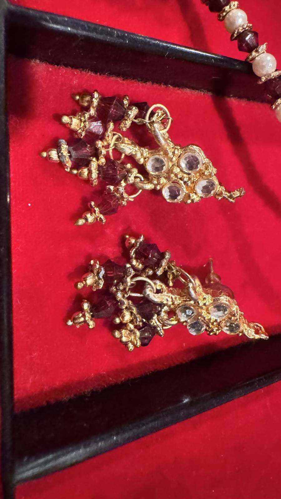 Imitation Kundan necklace and earrings set
