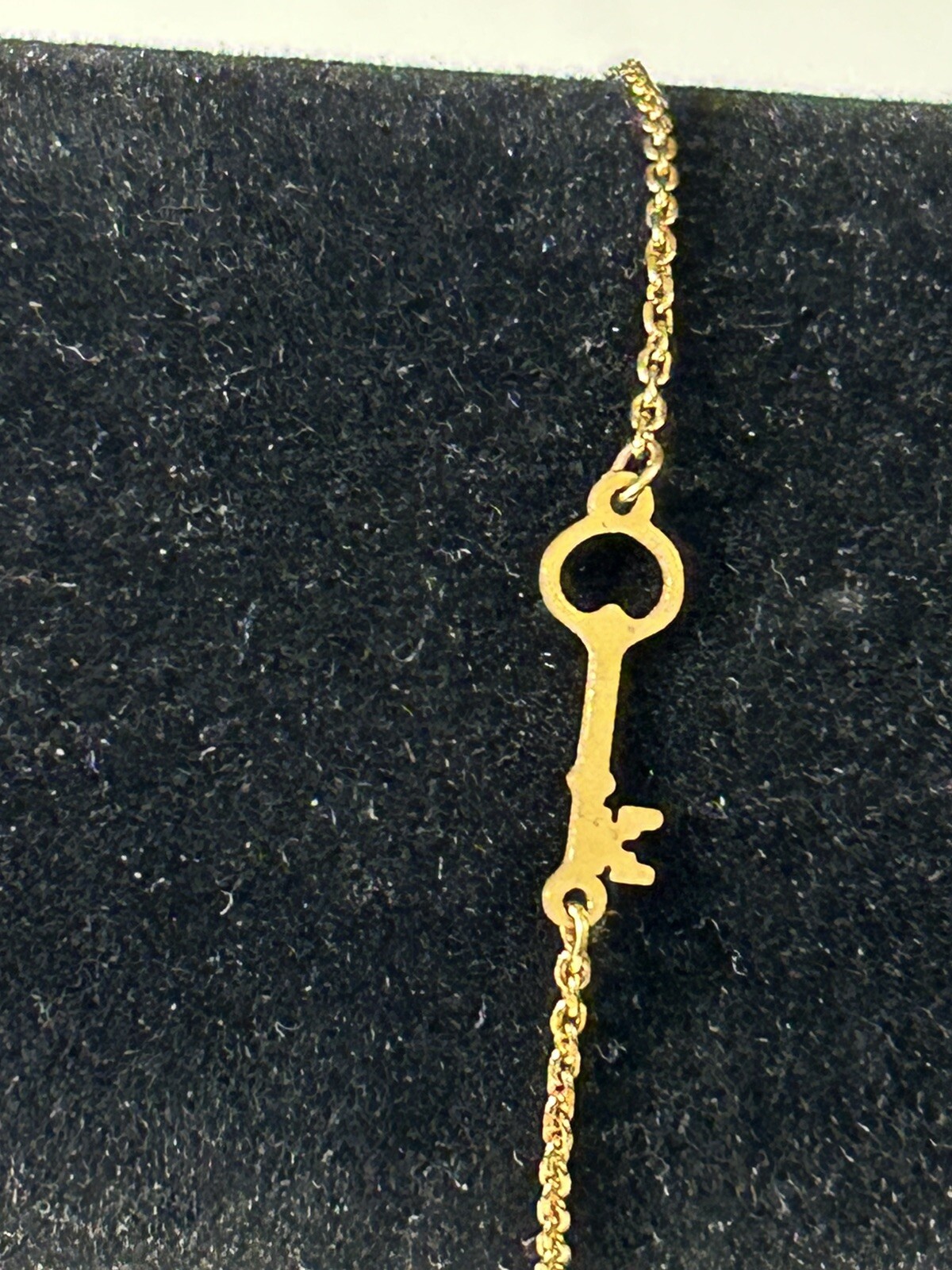 Marina De Buchi MDB Delicate Gold Key Adjustable Bracelet Gold Toned
