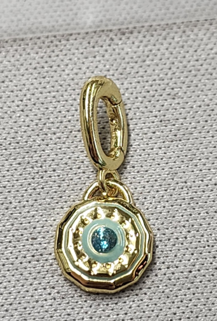 Gorjana 18K Gold Plated Aquamarine Parker Charm 18mm