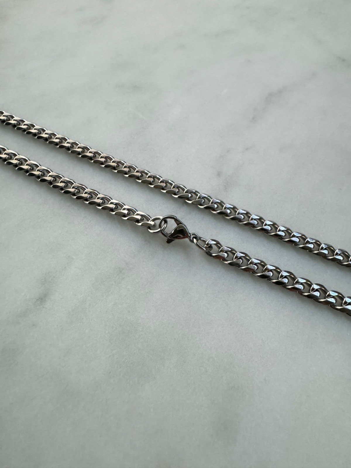 Silver Jordan Necklace – Basketball Necklace – 5mm Cuban – 22″ Cuban Chain – Y2K