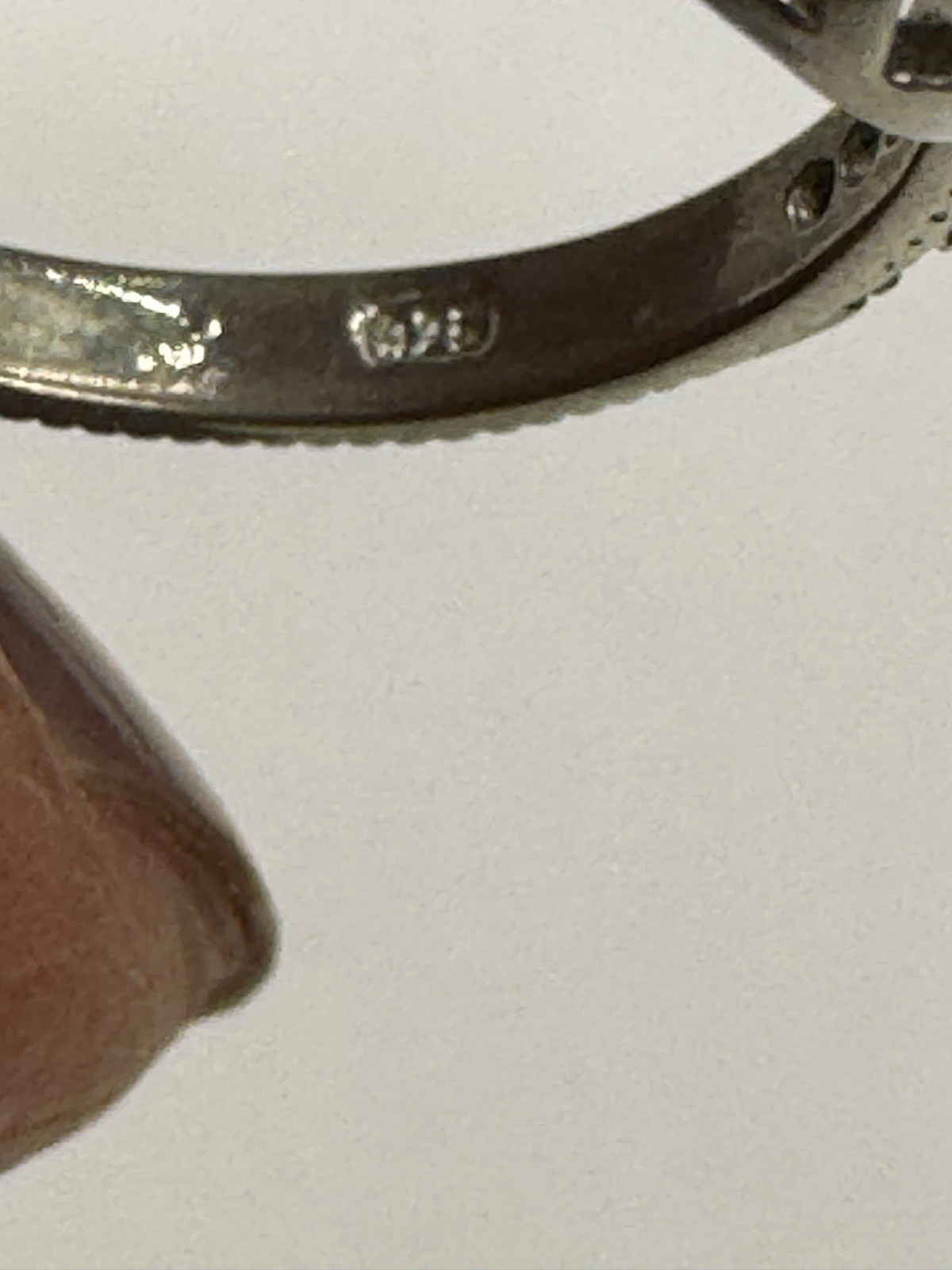 Oval 3 Stone Halo Cocktail Ring Size 6