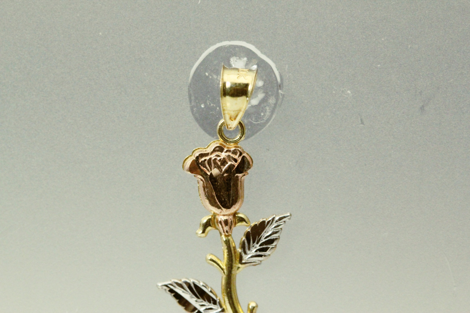 10K Tri-Colored Gold Rose Pendant 1.2 grams (PEN9820)