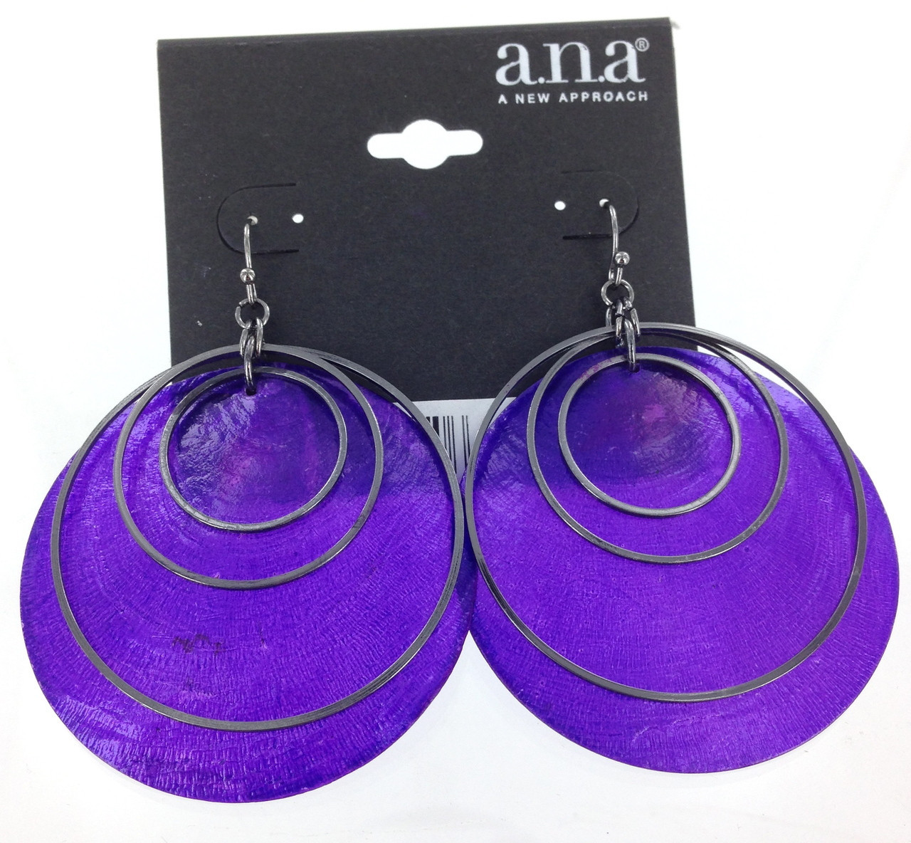 A.N.A Purple Shell Earrings