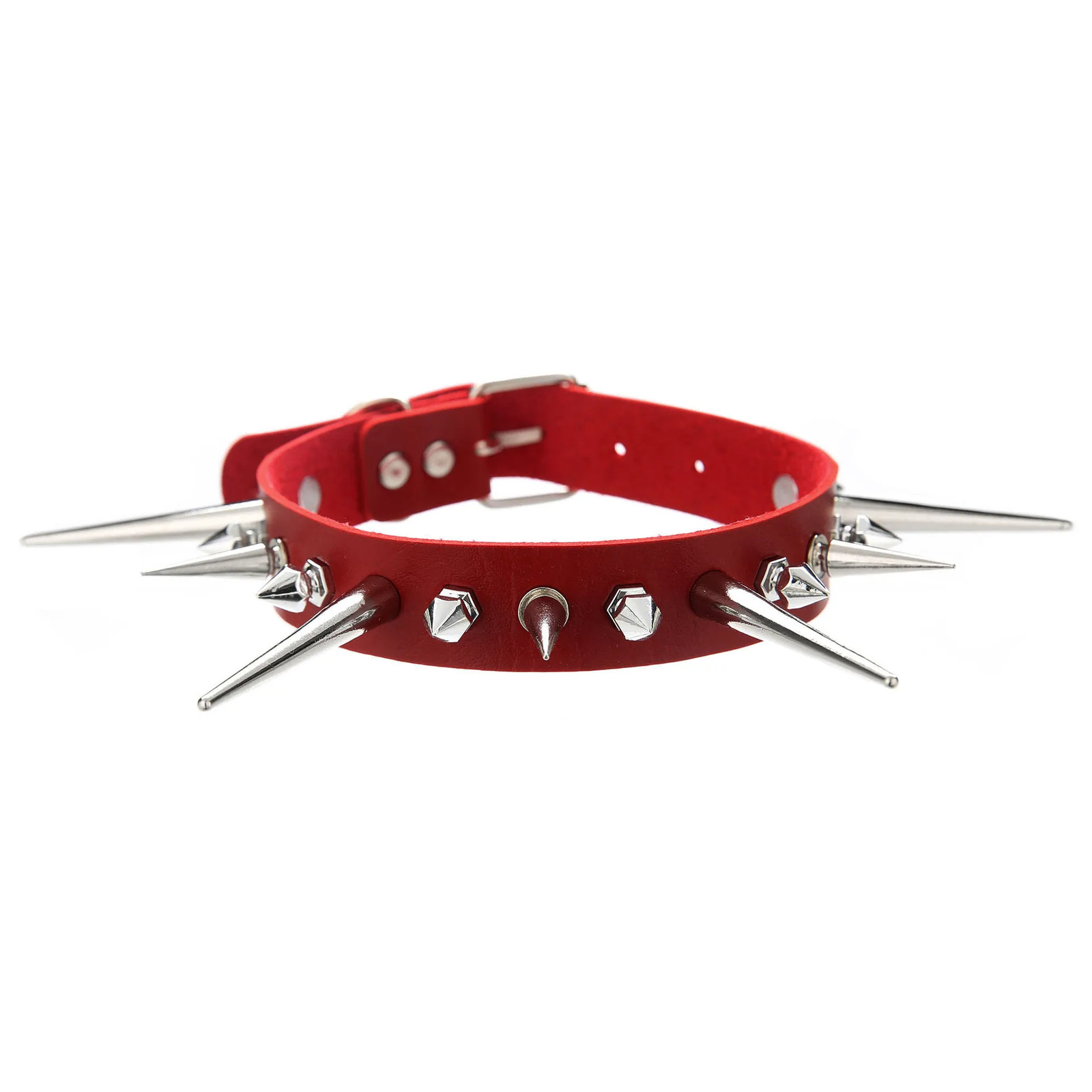 Goth Spike Choker Punk Leather Collar For Women Studded Necklace Accessories
