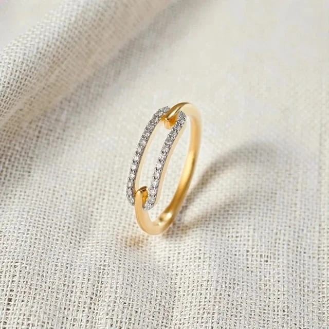 0.44 CT Round Lab Grown Diamond Wedding Band Ring 14K Gold Plated 925