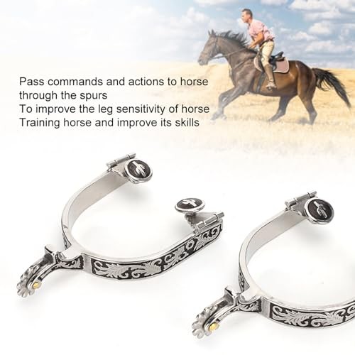 Bumper Spurs, Horse Spurs, Stainless Steel West Cowboy Spurs, Boot Spurs with