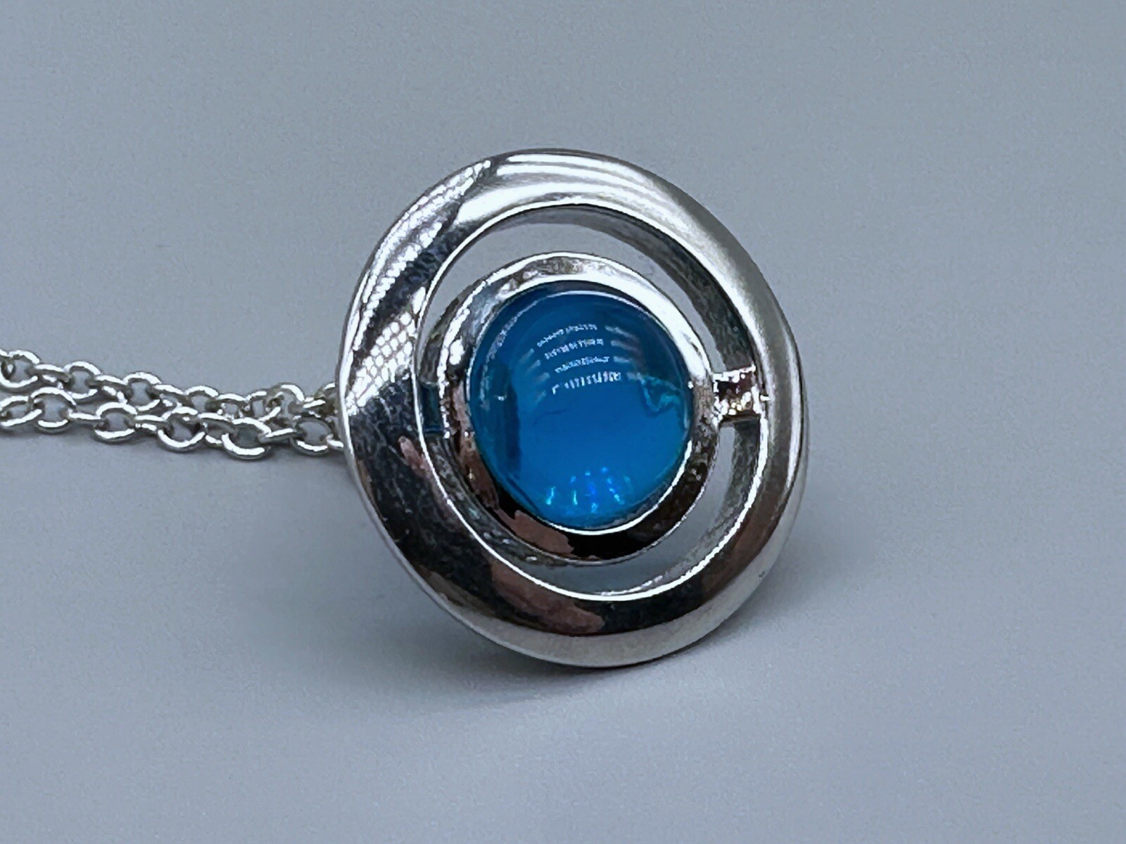 Vivienne Westwood Small Orb Necklace Rhinestone Blue Near Mint