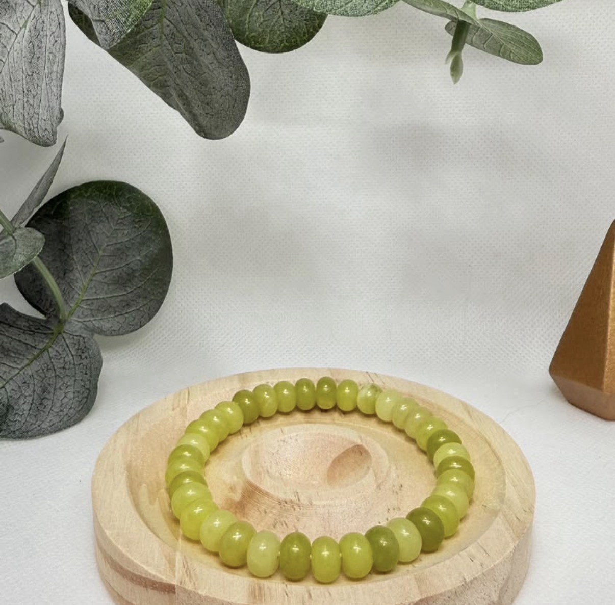 Apple Jade Bead Bracelet 8.4MM