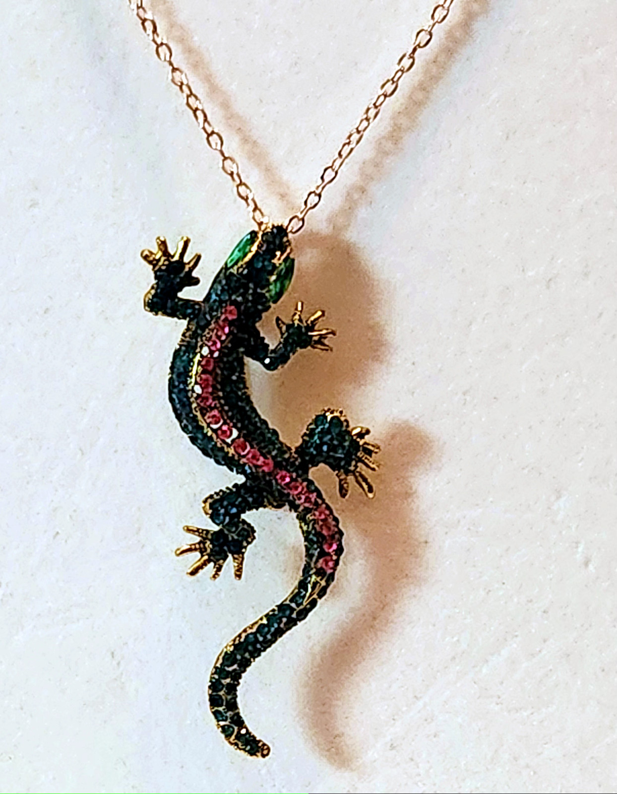 BEAUTIFUL RHINESTONE LIZARD GECKO BROOCH PIN LAPEL PIN 6.5cm x 4cm