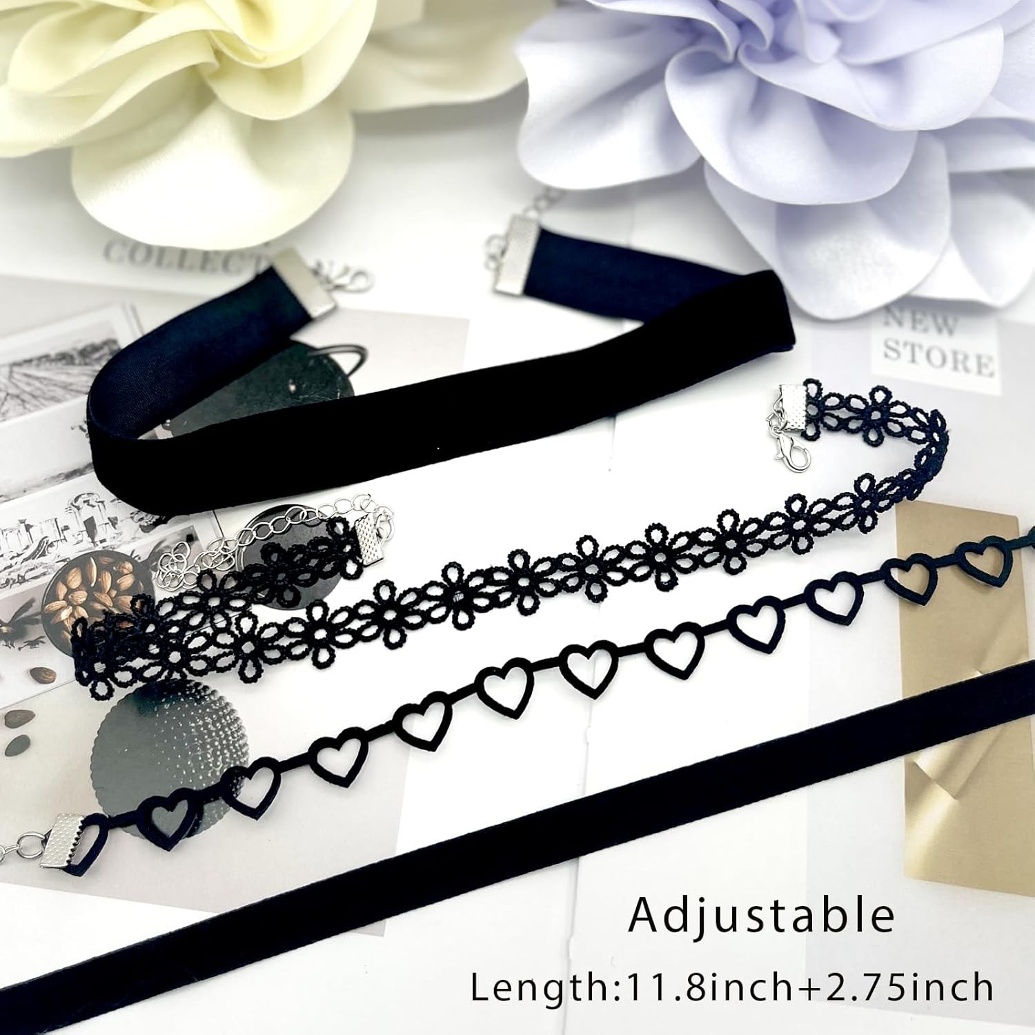 Black Choker Necklace for Women Black Velvet Choker Set Black Choker Necklaces C