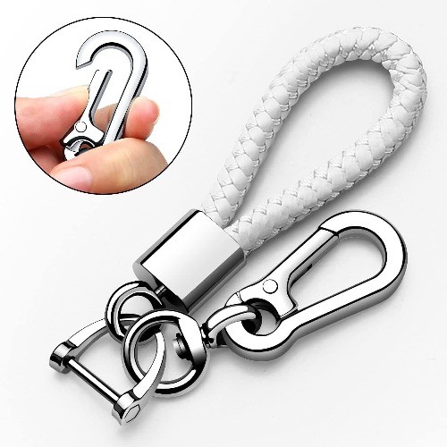 Key Fob Cover with Keychain, Special Soft TPU Key Case Protector Color: White