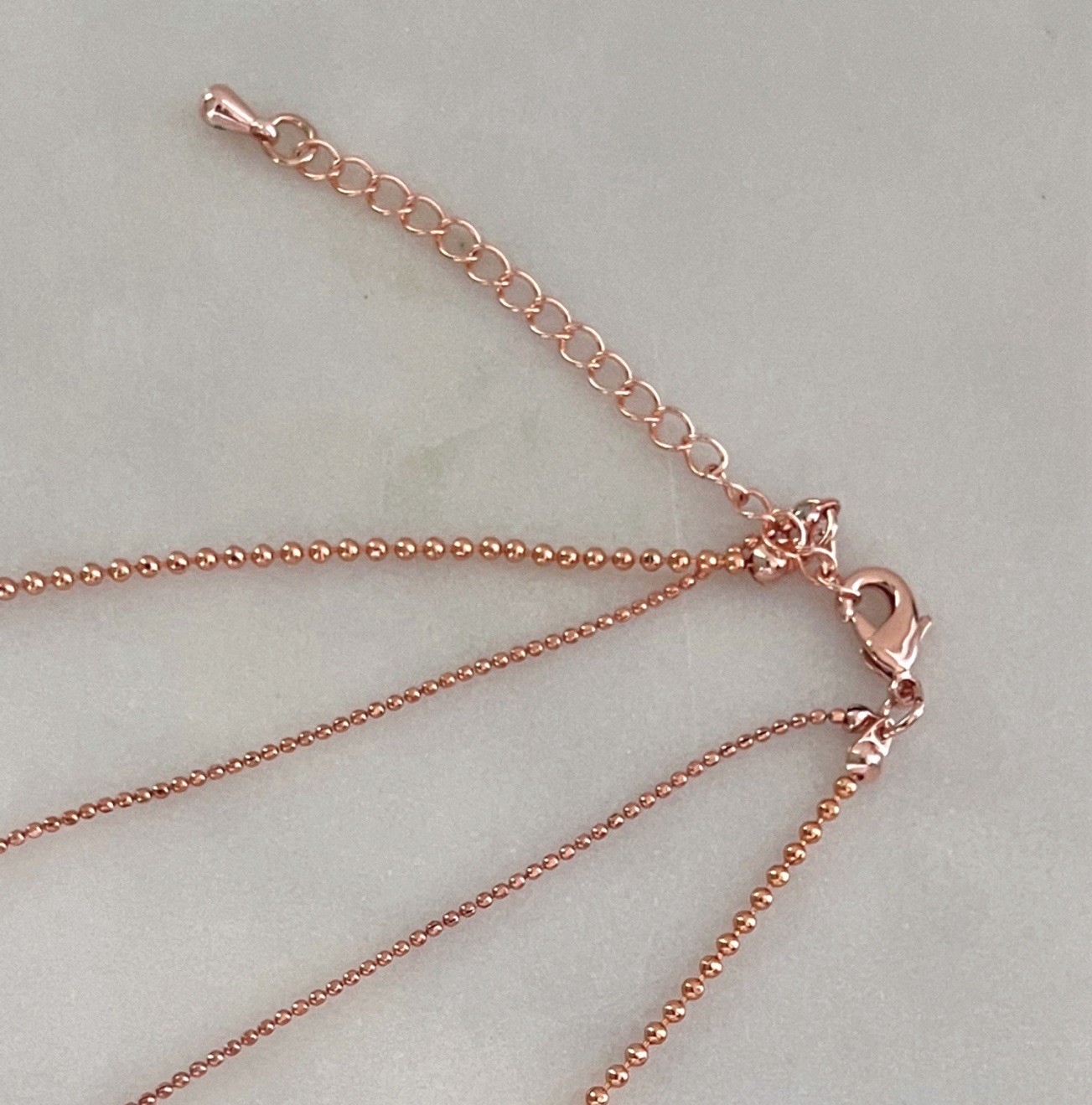 Rose Gold Ball Chain Necklace Layered Chain Necklace
