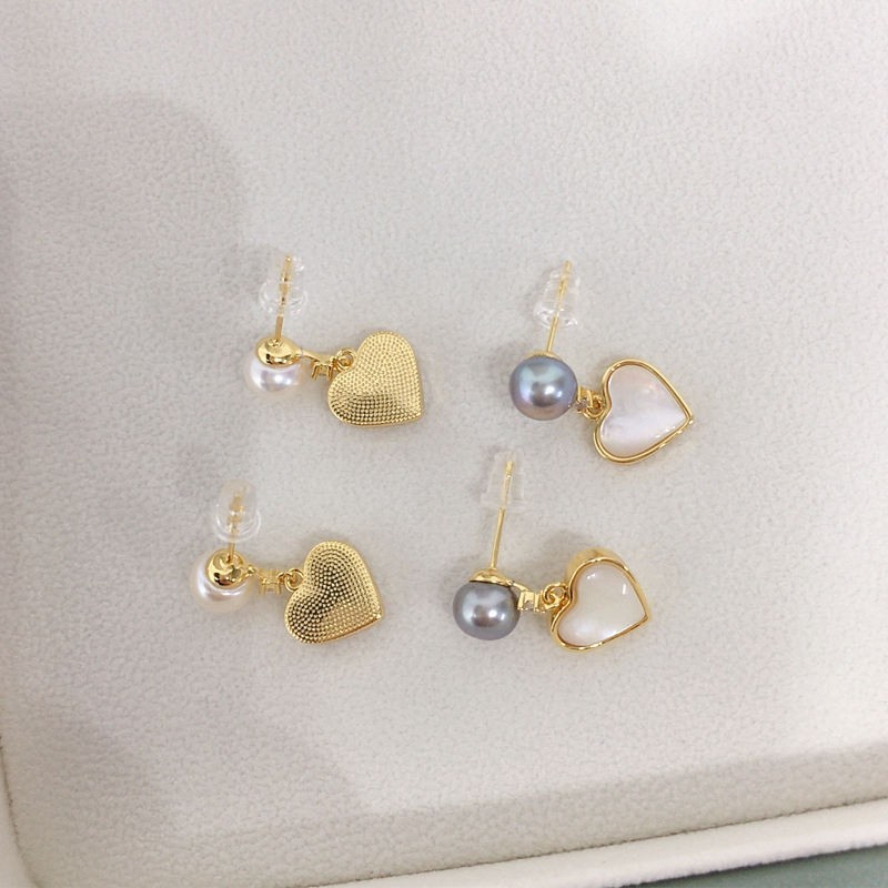 Natural fresh water pearl earrings made with 925 sterling silver