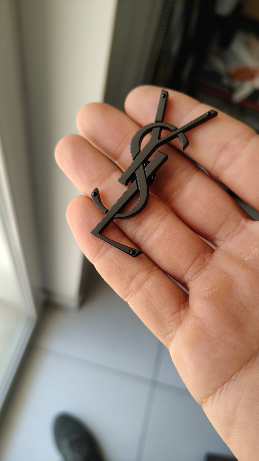 YSL BLACK Yves Saint Laurent Original Vintage Brooch Brooch Brooch Brooch